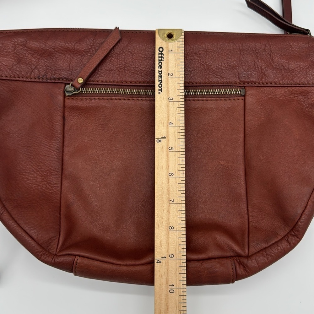 Lucky Brand Leather Crossbody Bag/Purse - Red/Brown‎ Color - Picture 9 of 12